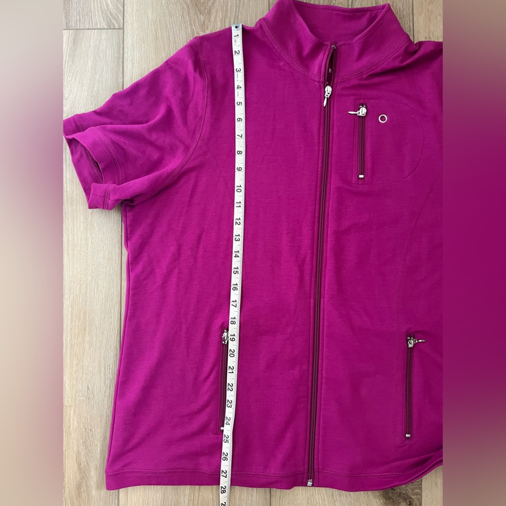 FASHION BUG Short Sleeve Zip Up Active Jacket EUC - Picture 5 of 7
